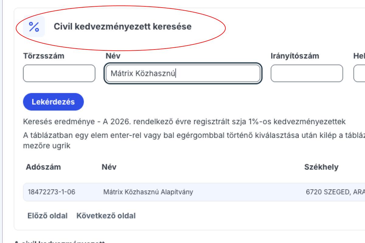 Írd be a keresőbe: Mátrix Közhasznú Alapítvány